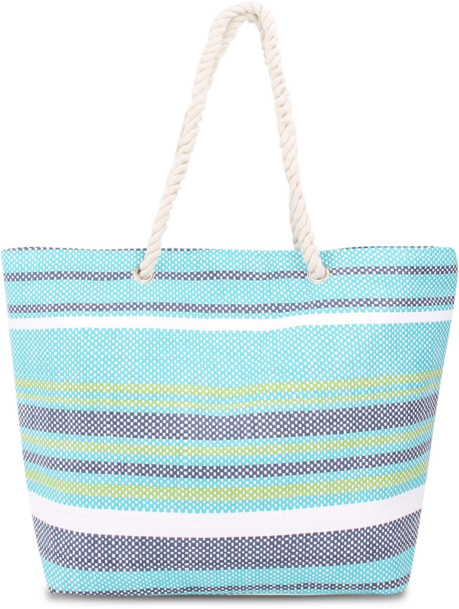 Bild von Bequeme Sommer-Umhängetasche, Strandtasche Stripes Blue