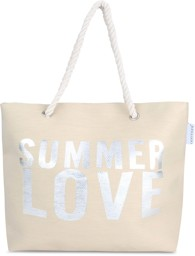 Bild von Bequeme Sommer-Umhängetasche, Strandtasche Summer Love Beige