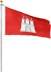 Bild von Fahne Bundesländerflagge 90 cm x 150 cm Hamburg