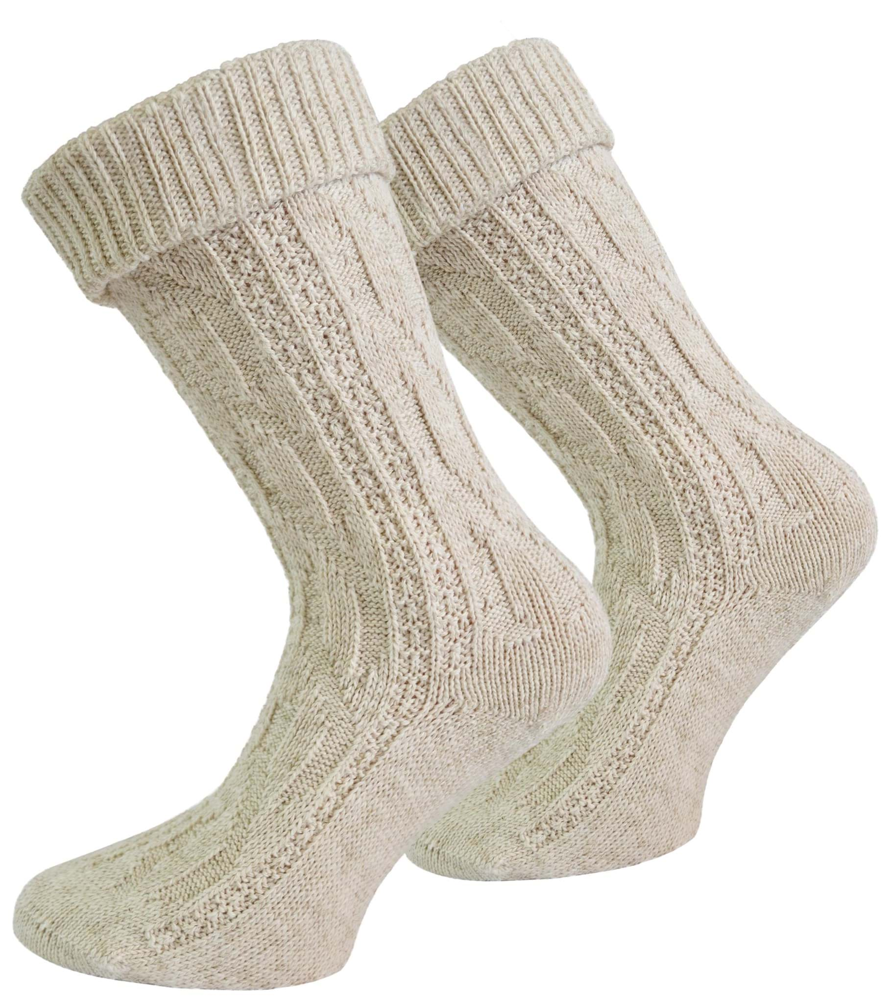 Bild von Trachtensocken mit Leinen Naturmelange