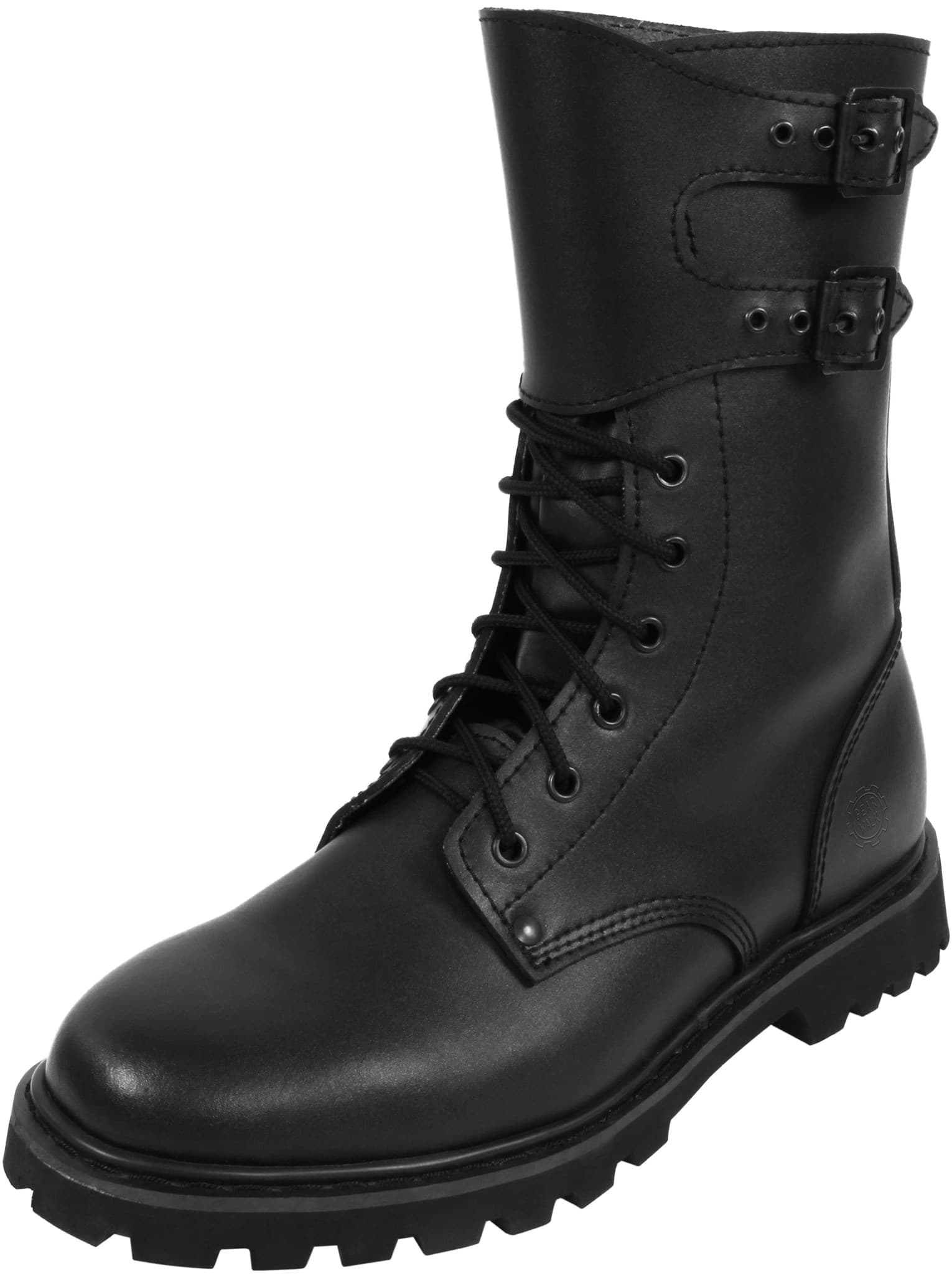 Bild von Französischer Kampfstiefel mit Schnallen „Alençon“ Schwarz
