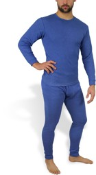 Bild von Thermo Unterwäsche Garnitur bestehend aus Unterhose und Unterhemd Blau