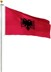 Bild von Fahnenmast 6,50 m mit Flagge 90 cm × 150 cm Albanien