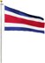 Bild von Fahnenmast 8,00 m mit Flagge 90 cm × 150 cm Costa Rica