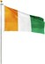 Bild von Fahnenmast 6,50 m mit Flagge 90 cm × 150 cm Elfenbeinküste