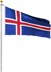 Bild von Fahnenmast 6,80 m mit Flagge 90 cm × 150 cm Island