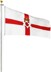 Bild von Fahnenmast 6,50 m mit Flagge 90 cm × 150 cm Nordirland