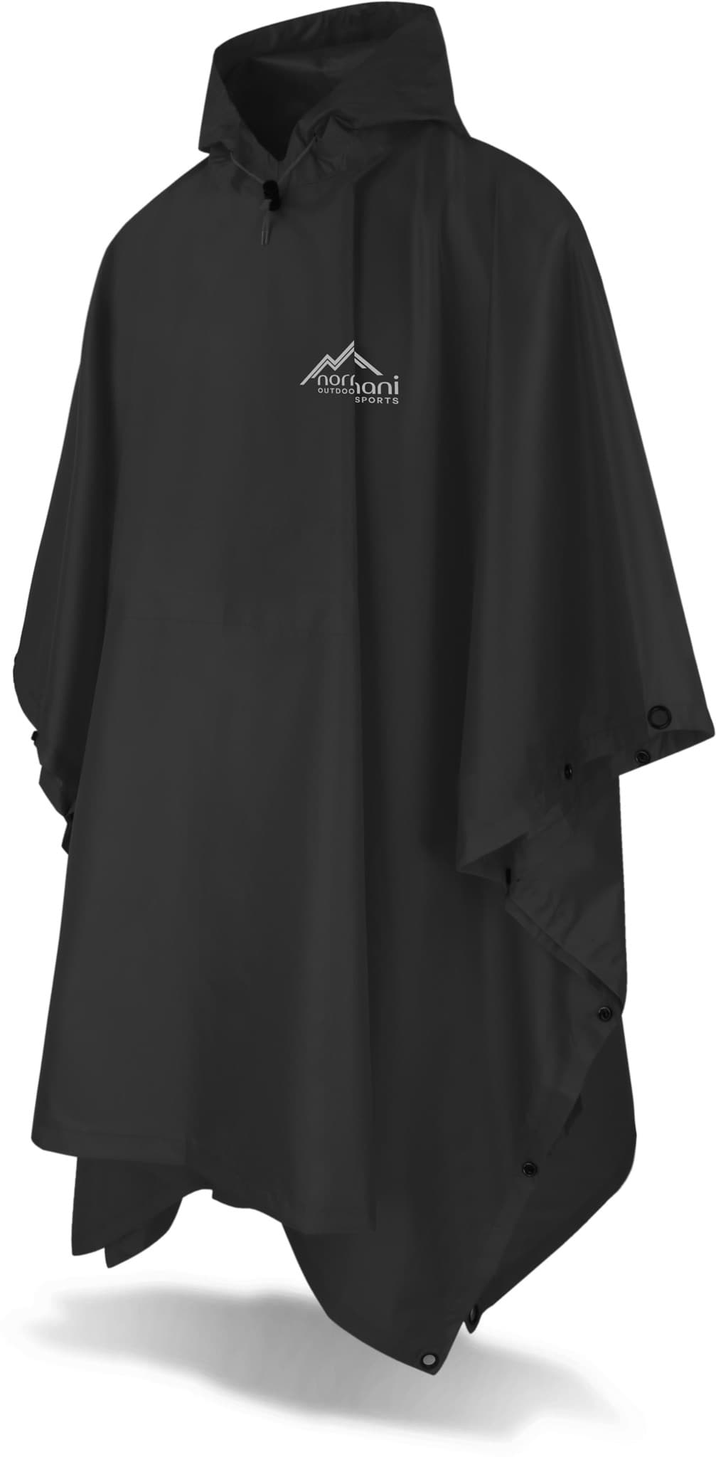 Bild von Ripstop Regenponcho „Derry“ Schwarz