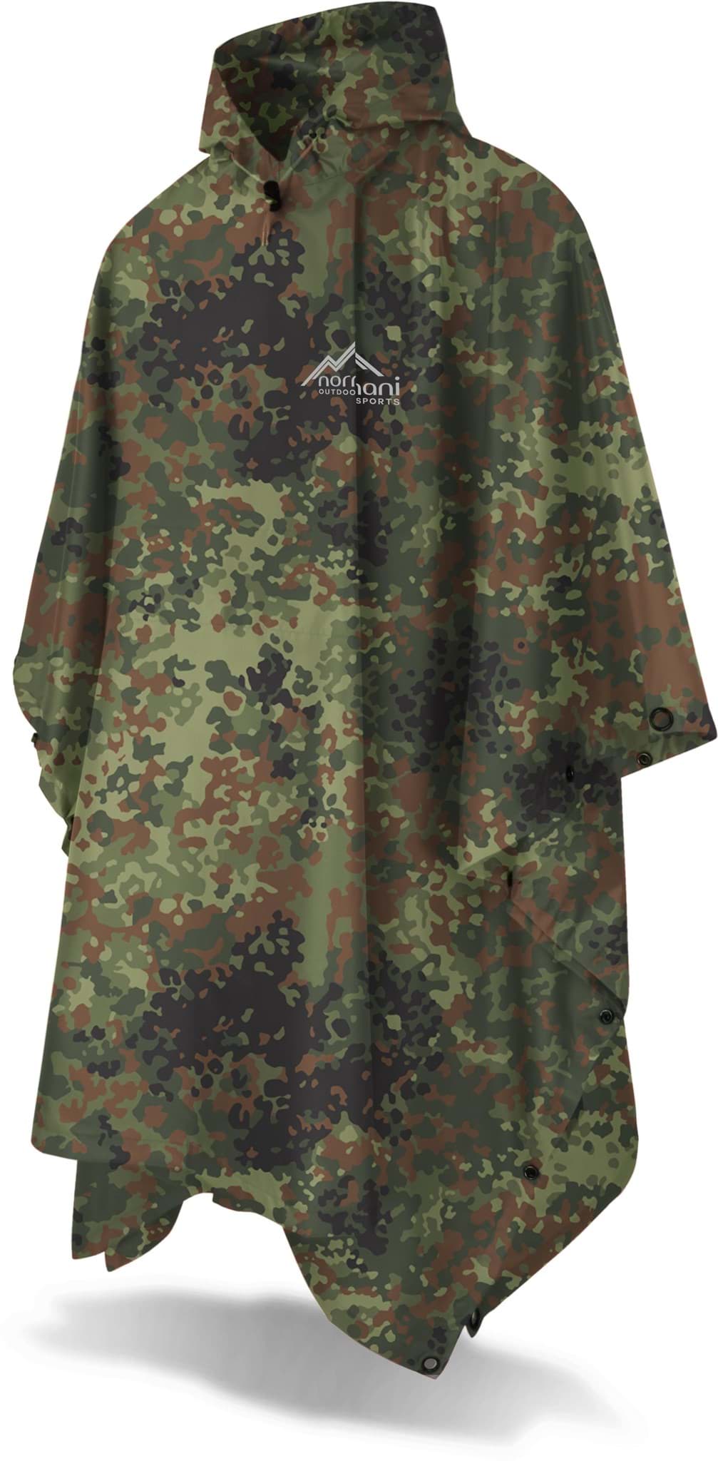 Bild von Ripstop Regenponcho „Derry“ Flecktarn