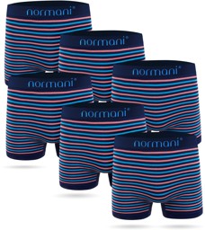 Bild von 6 Stück Mikrofaser-Boxershorts für Herren aus Nylon Blau/Pink