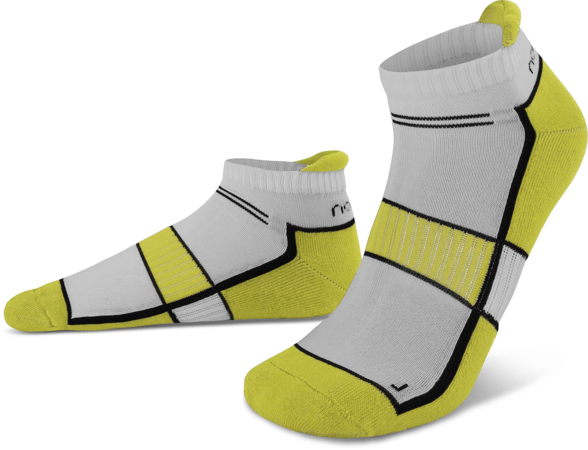 Bild von 4 Paar Running Sneakersocken mit Fersenlasche Blazing Yellow