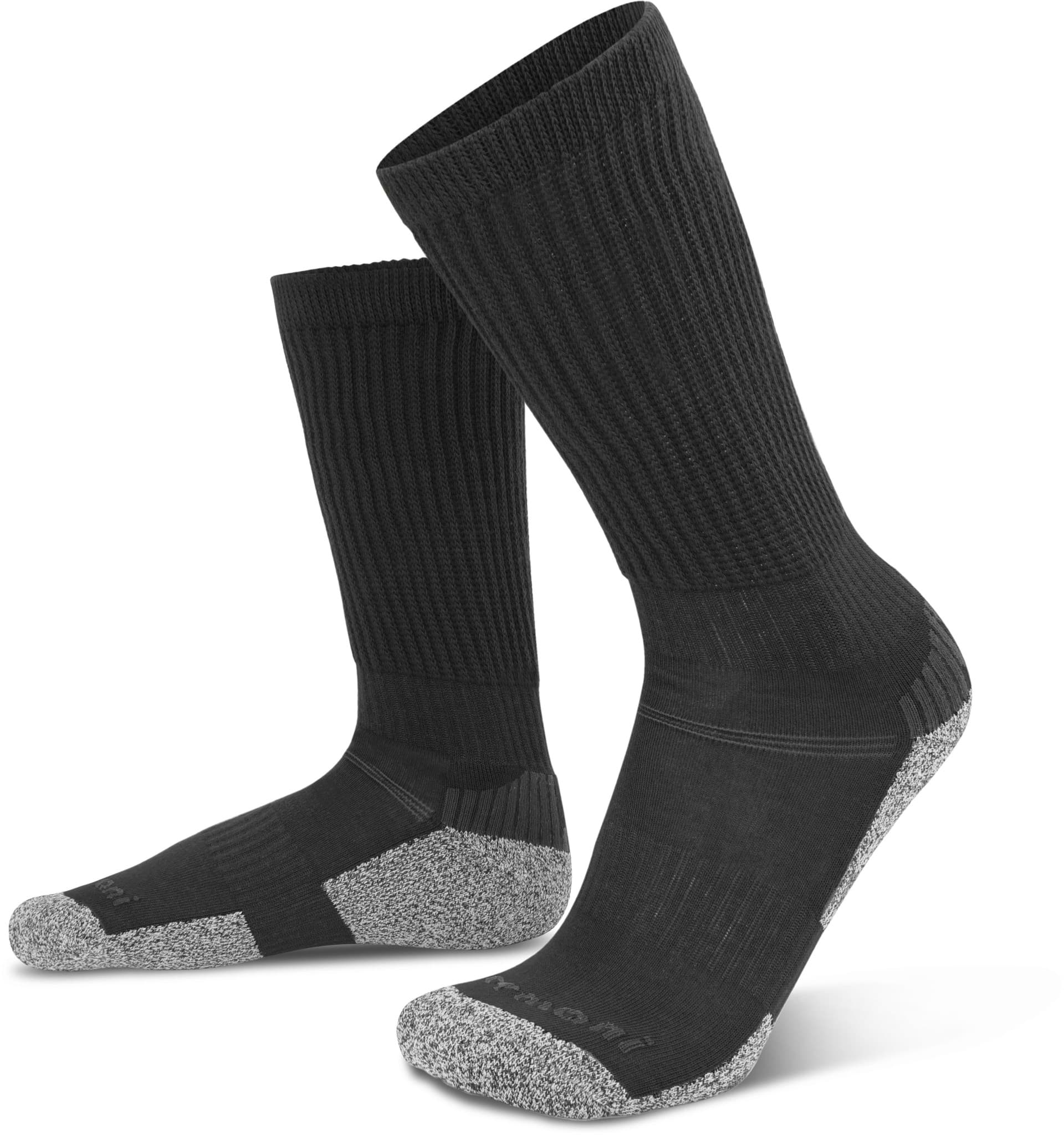 Bild von 2 Paar Sport- und Trekkingsocken ohne einschneidenden Bund Schwarz