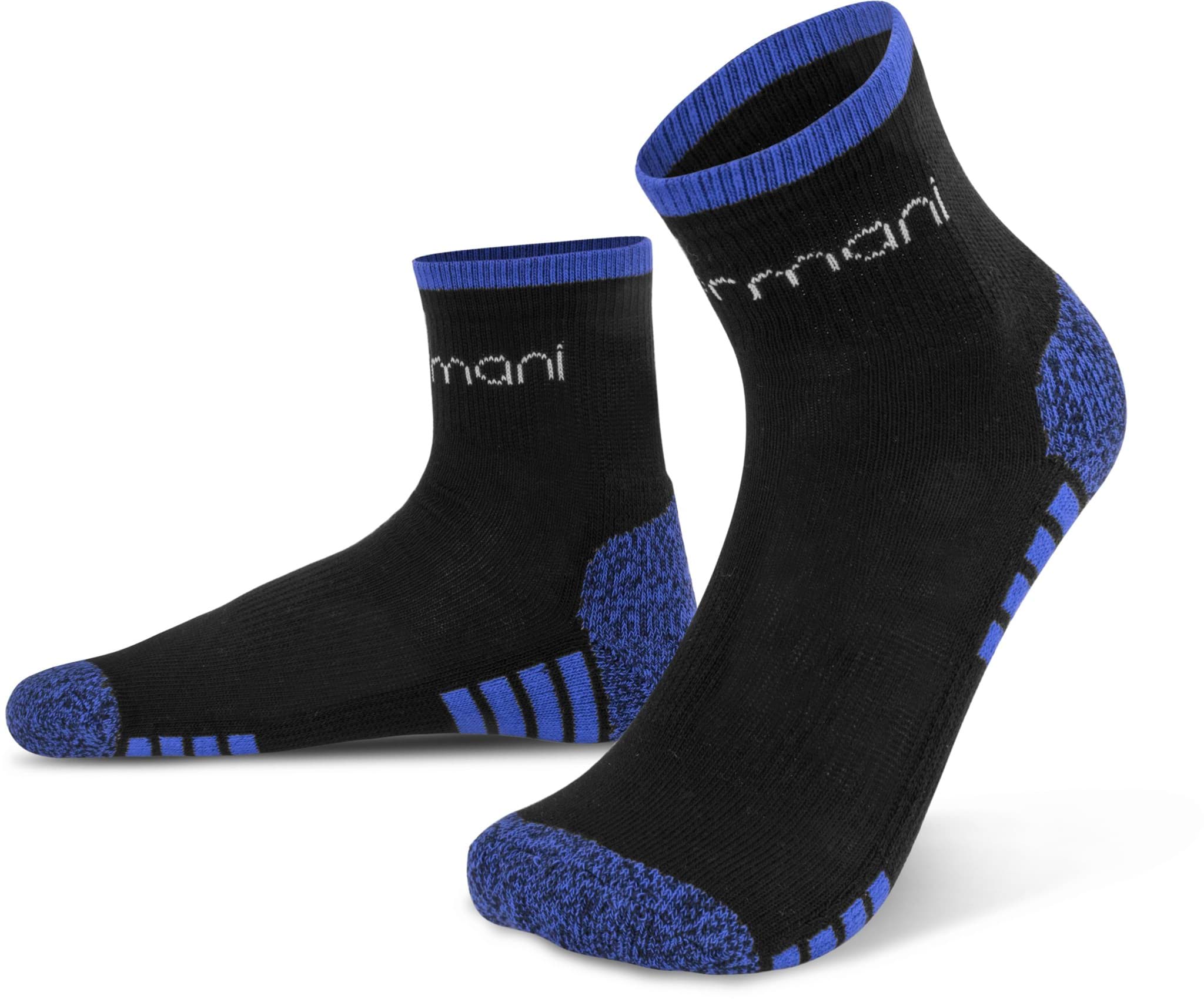 Immagine di 3 Coppia di calzini funzionali a gambo corto con suola in spugna nero/blu
