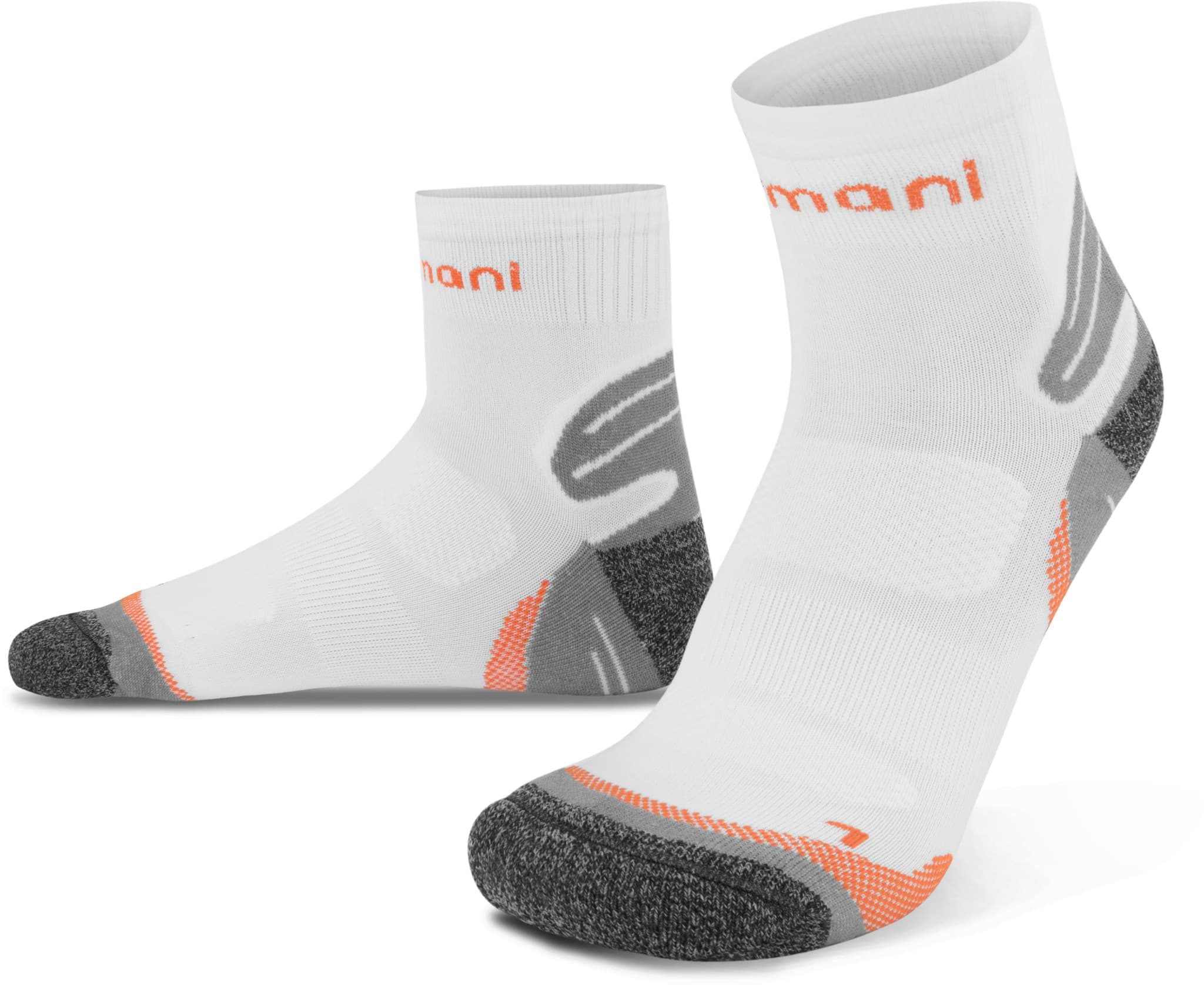 Bild von 3 Paar Kurzschaft-Sportsocken mit verstärkter Sohle Weiß/Orange