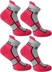 Bild von 4 Paar Running Sneaker mit Fersenlasche Pink Carnation