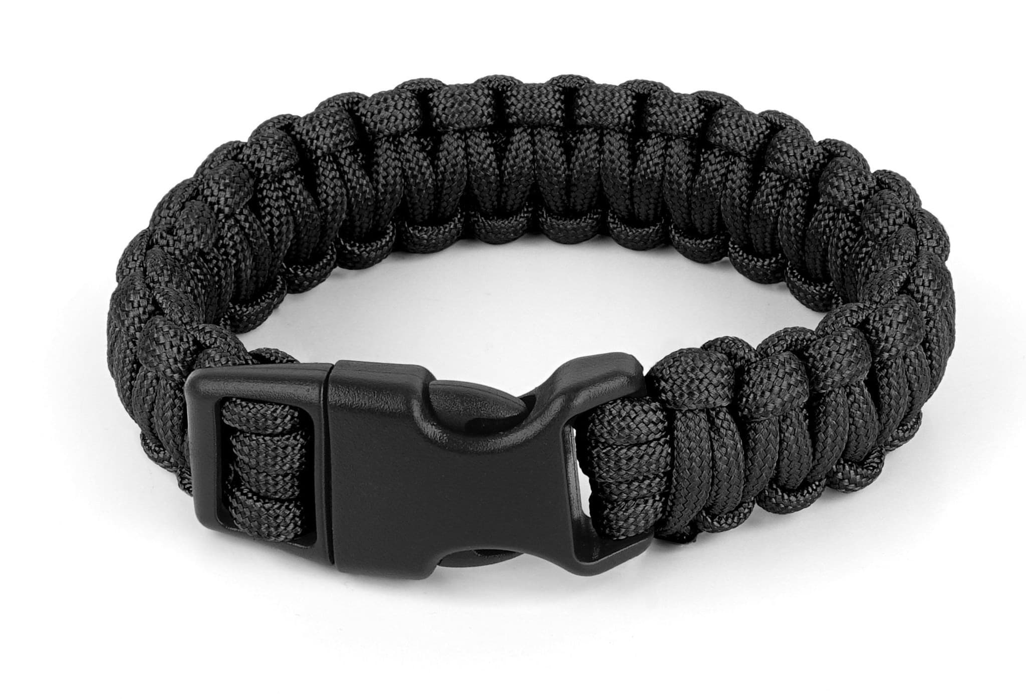 Bild von Survival-Armband Paracord 22 mm Large Schwarz