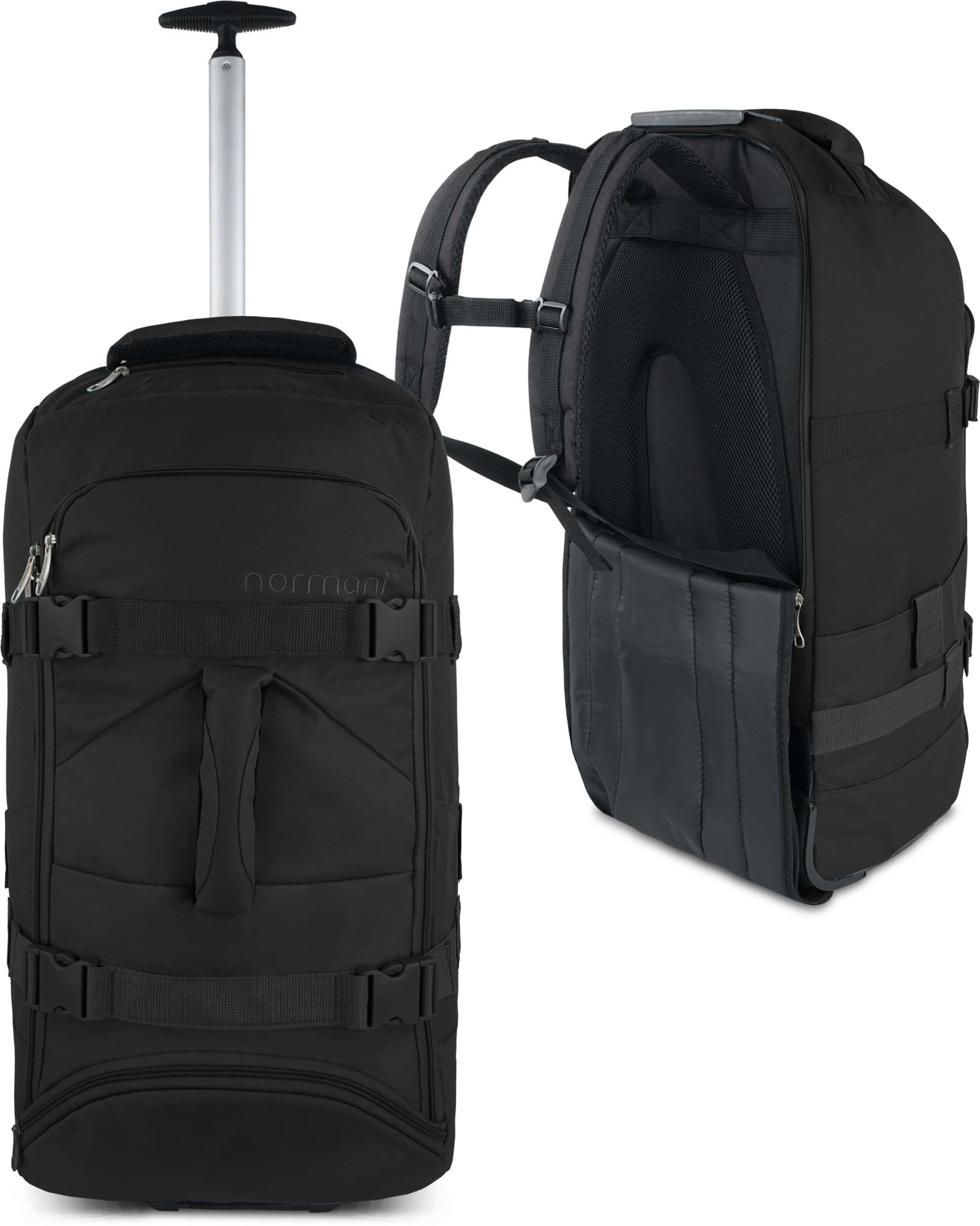 Bild von Reisetasche mit Rucksackfunktion „Melano“ 60 Liter Schwarz