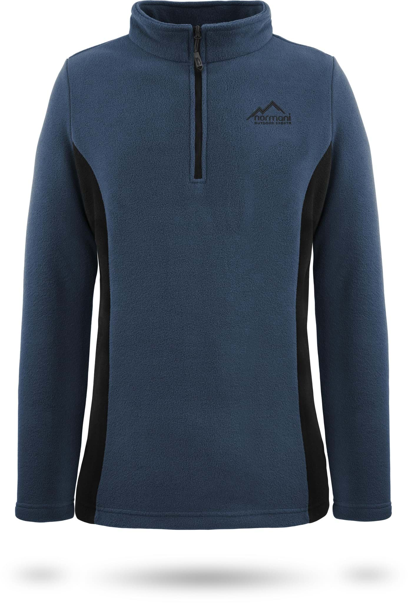 Bild von Damen Fleece Pullover „Kiruna“ Blau/Schwarz