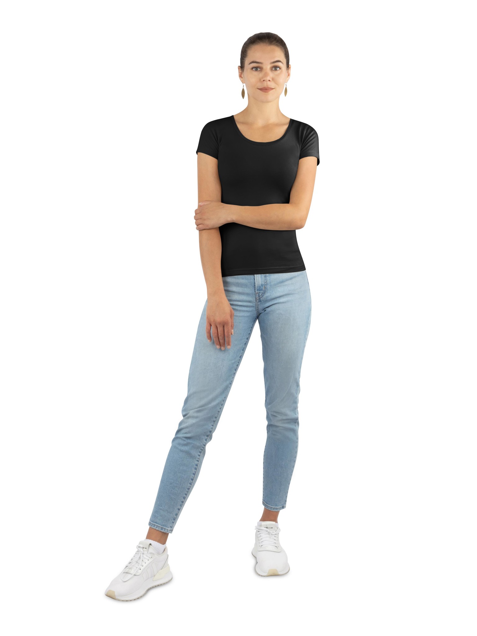 NORMANI. Bi-Color Kniestrümpfe mit farbig abgesetztem Bund - Türkis/Beere